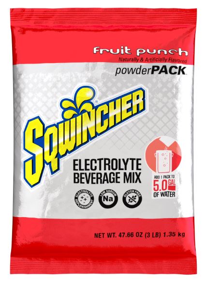 DRINK SQWINCHER POWDER PACK 5GL FRUIT PUNCH 16/CS - Powder Concentrate